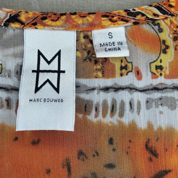 M By Marc bouwer Light Wear See Through Gem Laced Collar Elegant Decorative Top - Picture 10 of 12